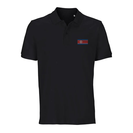 Polo drapeau corée du nord brodé en coton biologique