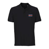 Polo drapeau costa rica brodé coton bio élégant unisexe
