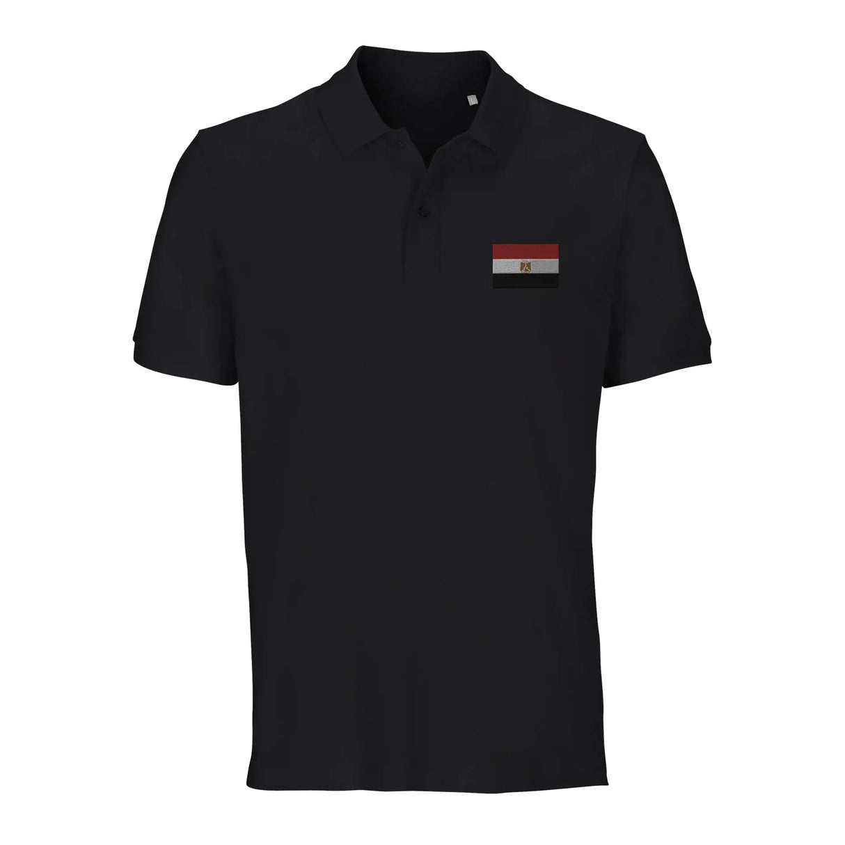 Polo drapeau égypte coton bio brodé élégant et responsable
