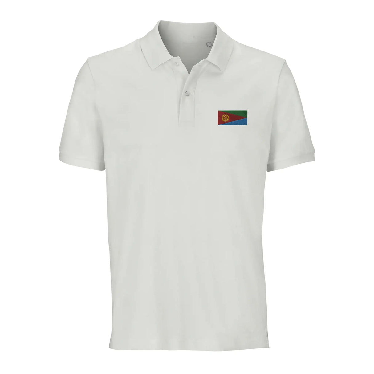 Polo drapeau érythrée coton bio brodé unisexe