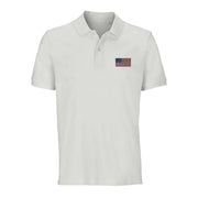 Polo drapeau états-unis en coton bio brodé unisexe