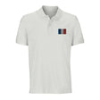 Polo drapeau france en coton bio brodé unisexe élégant