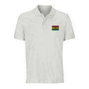 Polo drapeau ghana coton bio brodé élégant unisexe