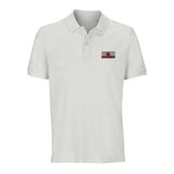 Polo drapeau gibraltar brodé coton bio unisexe élégant