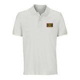 Polo drapeau grenade brodé en coton bio unisexe élégant