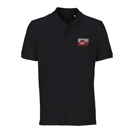 Polo drapeau groenland coton bio brodé unisexe élégant