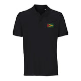 Polo drapeau guyana coton bio brodé style unisexe