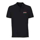 Polo drapeau hongrie brodé en coton bio unisexe