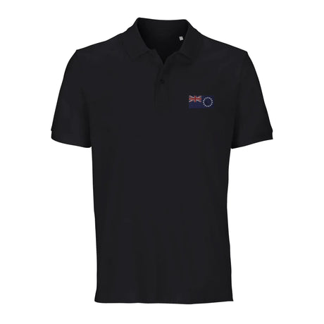 Polo drapeau îles cook coton bio brodé élégant