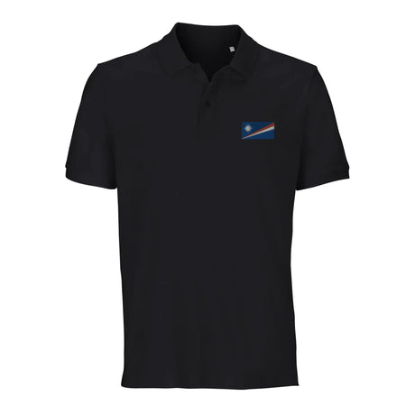 Polo drapeau îles marshall coton bio brodé unisexe