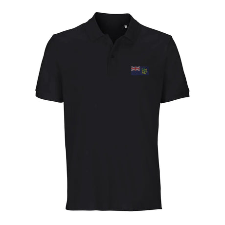Polo drapeau îles pitcairn coton bio brodé unisexe