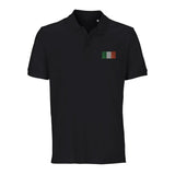 Polo drapeau irlande coton bio brodé unisexe élégant