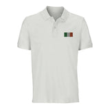 Polo drapeau irlande coton bio brodé unisexe élégant
