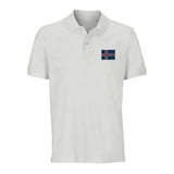 Polo drapeau islande coton bio brodé style unisexe