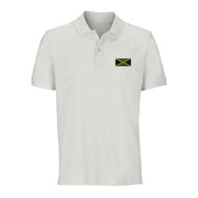Polo drapeau jamaïque coton bio brodé unisexe élégant