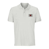 Polo drapeau japon brodé en coton bio unisexe élégant