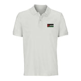 Polo drapeau jordanie coton bio brodé unisexe élégant