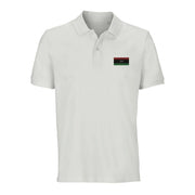 Polo drapeau libye brodé en coton bio unisexe élégant