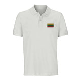 Polo drapeau lituanie coton bio brodé unisexe élégant