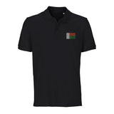 Polo drapeau madagascar brodé coton bio unisexe