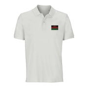 Polo drapeau malawi brodé coton bio unisexe élégant