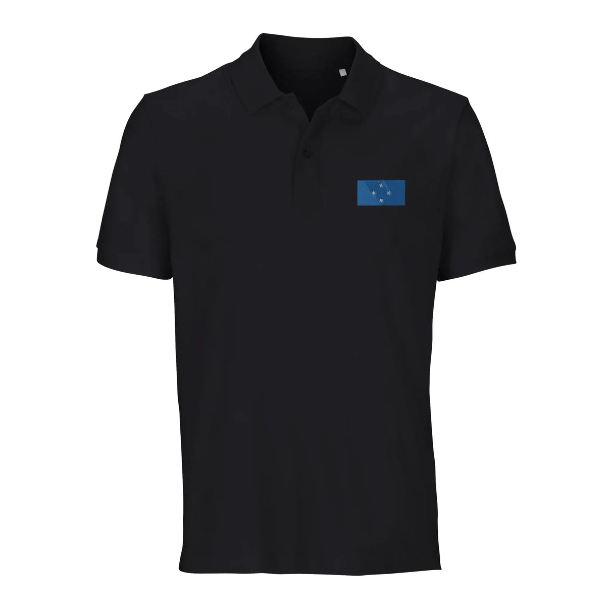 Polo drapeau micronésie coton bio brodé unisexe
