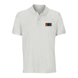 Polo drapeau mongolie coton bio brodé élégant unisexe