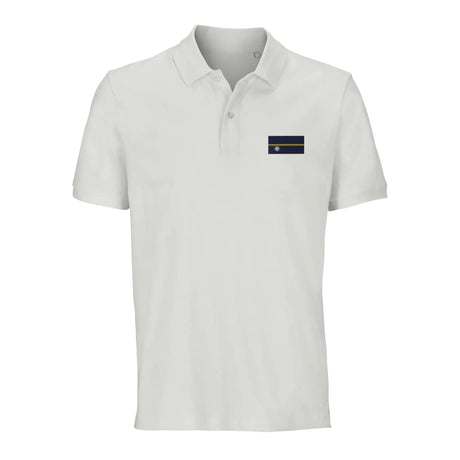 Polo drapeau nauru en coton bio brodé unisexe