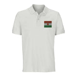 Polo drapeau niger brodé coton bio unisexe élégant