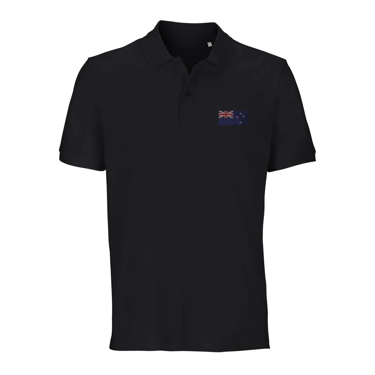 Polo drapeau nouvelle-zélande coton bio brodé unisexe
