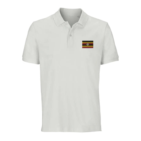 Polo drapeau ouganda coton bio brodé élégant unisexe
