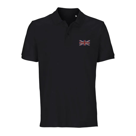 Polo drapeau royaume-uni brodé coton bio unisexe