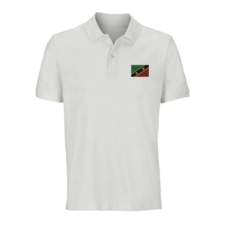 Polo drapeau saint-christophe-et-niévès coton bio brodé