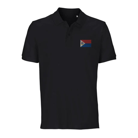 Polo drapeau saint-martin coton bio brodé élégant unisexe