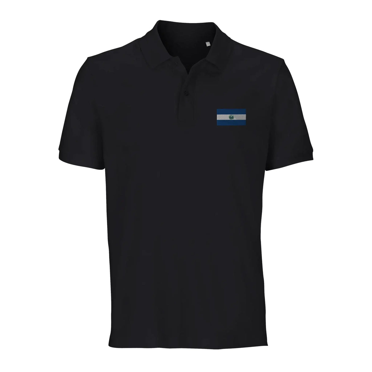 Polo drapeau salvador coton bio brodé unisexe élégant