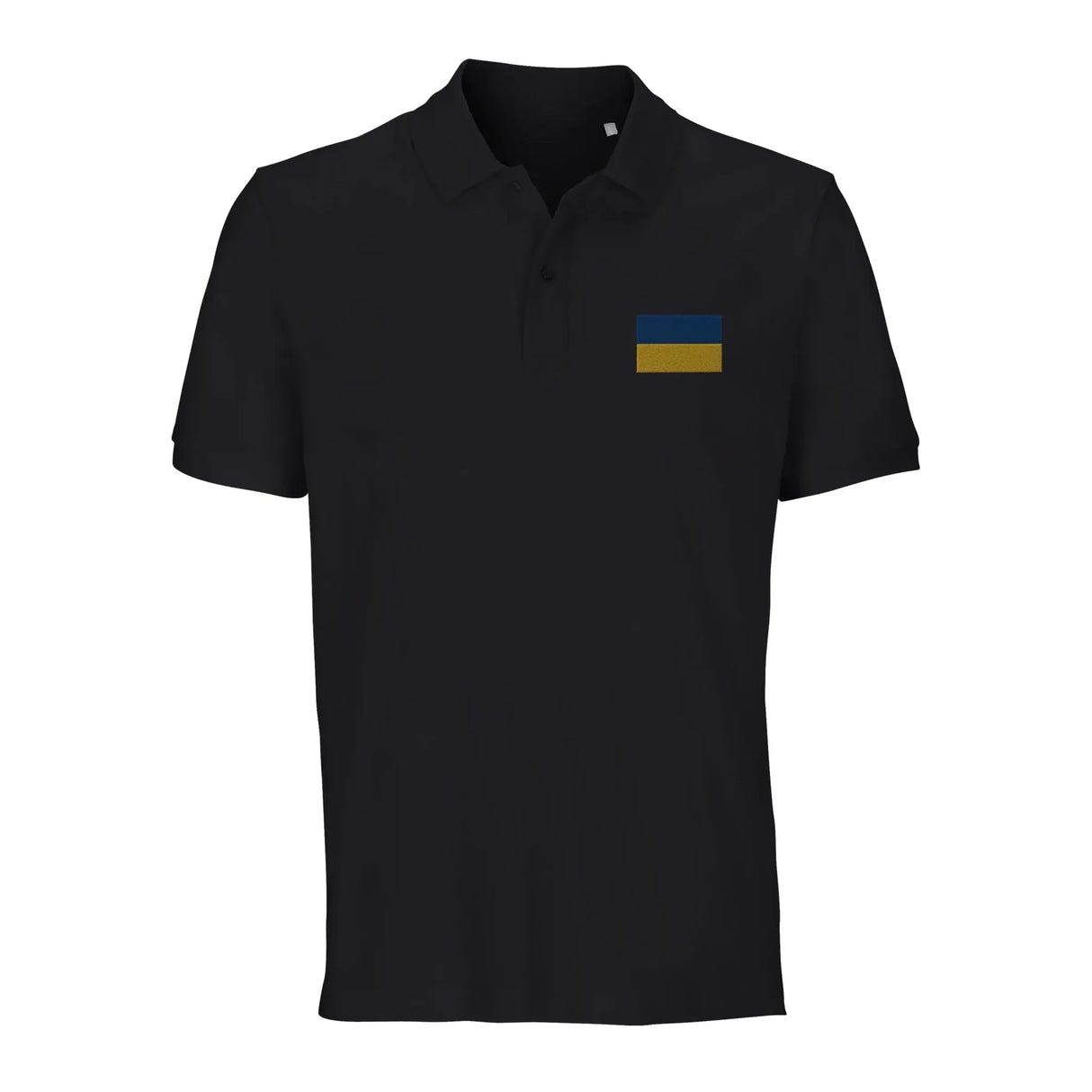 Polo drapeau ukraine coton bio brodé unisexe élégant