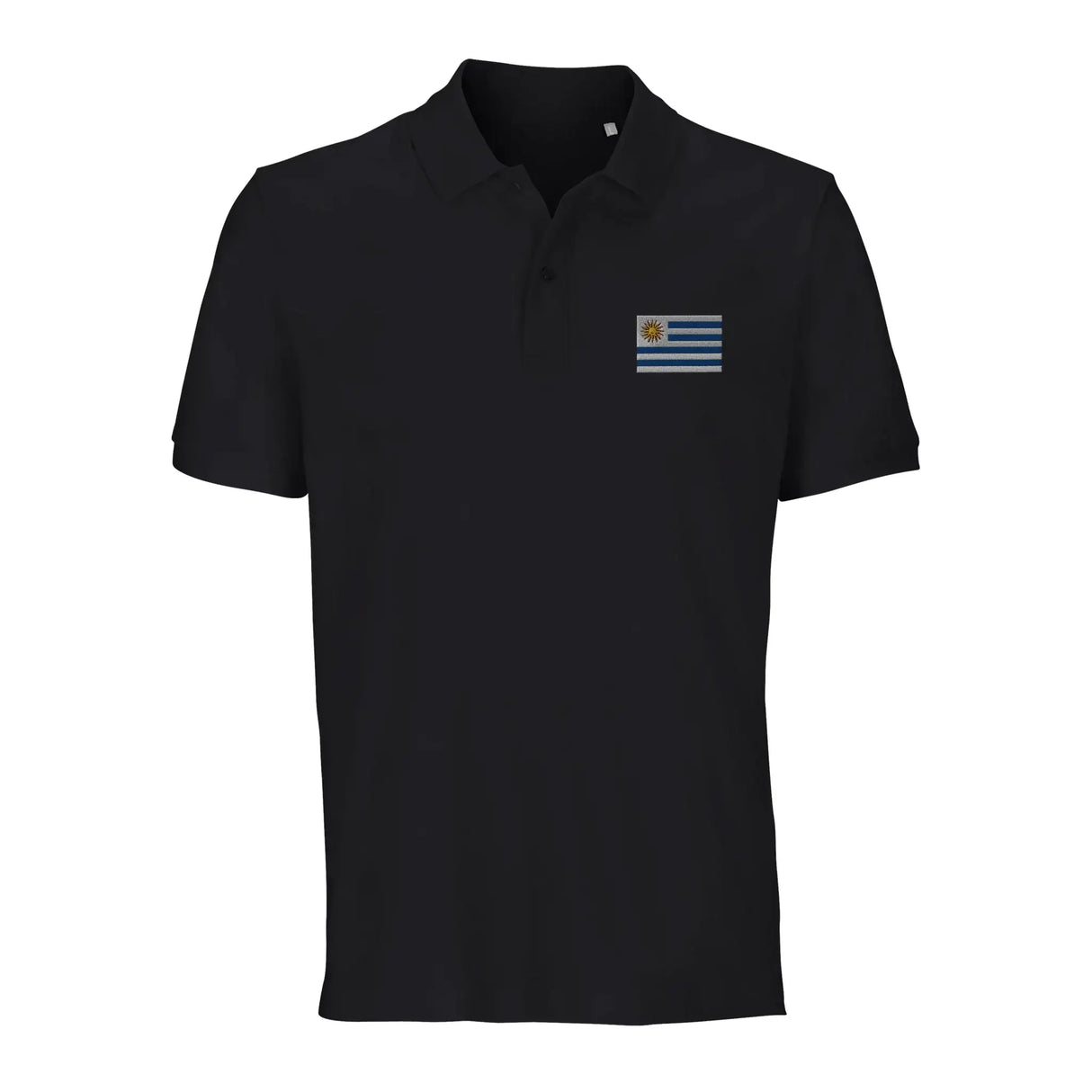 Polo drapeau uruguay coton bio brodé style unisexe
