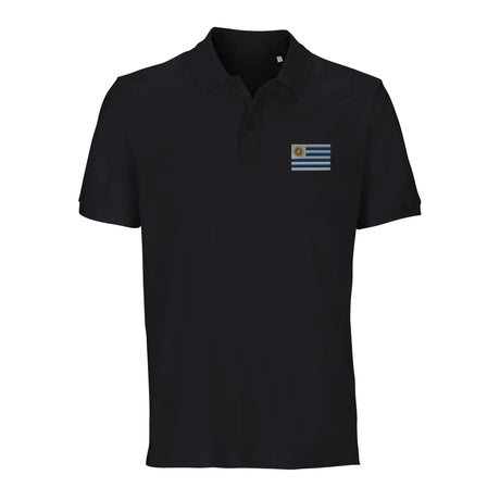 Polo drapeau uruguay coton bio brodé style unisexe