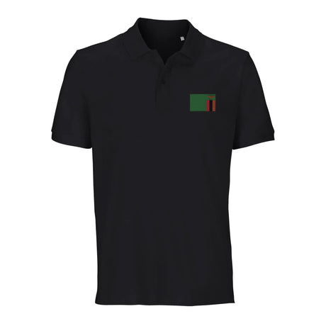 Polo drapeau zambie coton bio brodé unisexe élégant