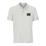 Polo drapeau zambie coton bio brodé unisexe élégant