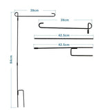 Porte-Drapeau de Jardin en Fer forgé Tiger Clip Fiche en cuir - Pixelforma