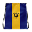 Sac à cordon drapeau barbade léger coton polyester