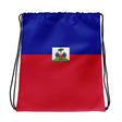 Sac à cordon drapeau haïti en coton polyester léger