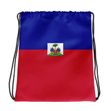 Sac à cordon drapeau haïti en coton polyester léger