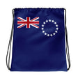 Sac à cordon drapeau îles cook coton polyester léger