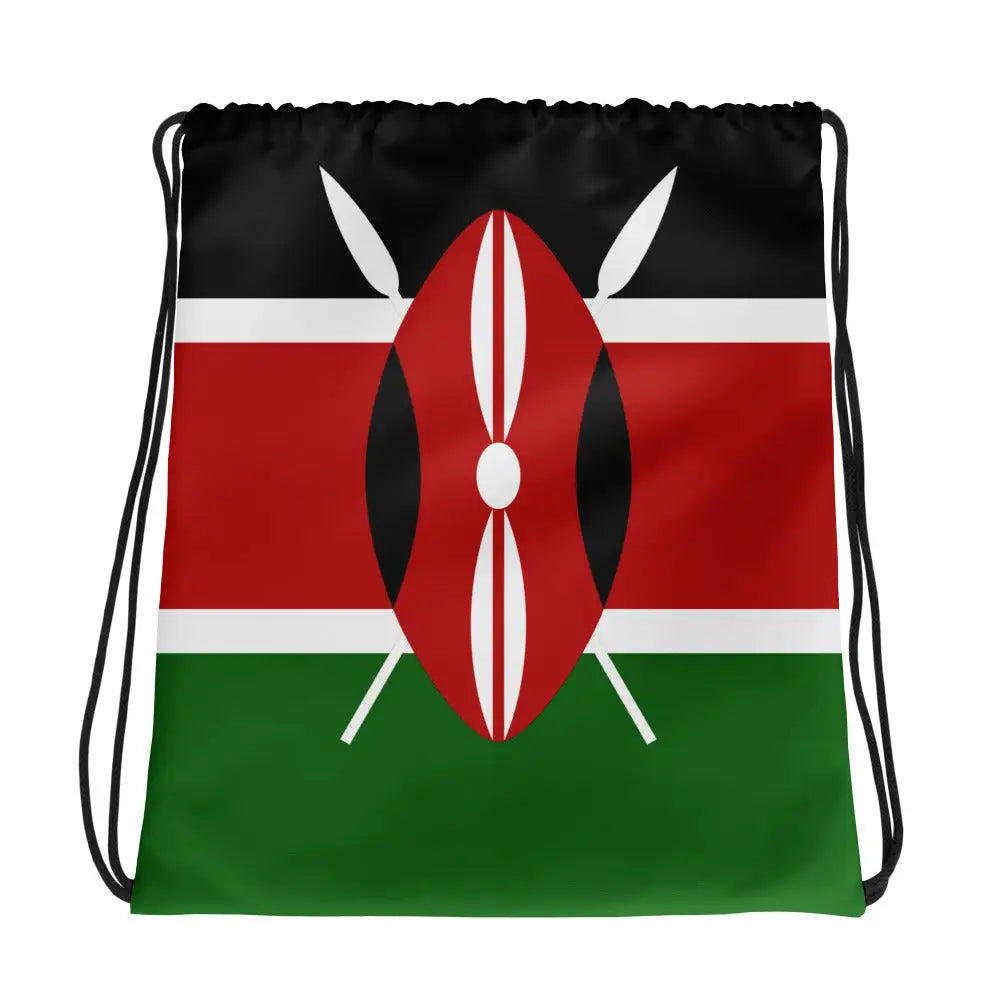 Sac à cordon drapeau kenya coton polyester style sportif
