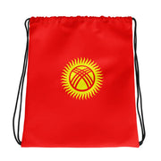 Sac à cordon drapeau kirghizistan coton polyester léger