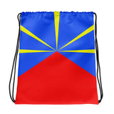 Sac à cordon drapeau réunion coton polyester léger sportif