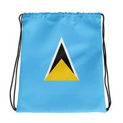 Sac à cordon drapeau sainte-lucie coton polyester léger