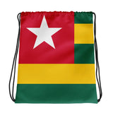 Sac à cordon drapeau togo coton polyester léger polyvalent